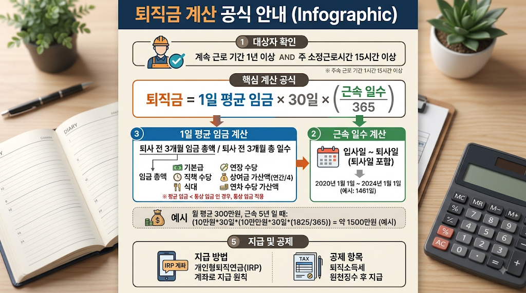 퇴직금 계산
