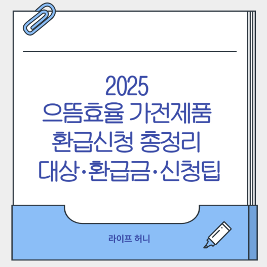 2025 으뜸효율 가전제품 환급신청 총정리