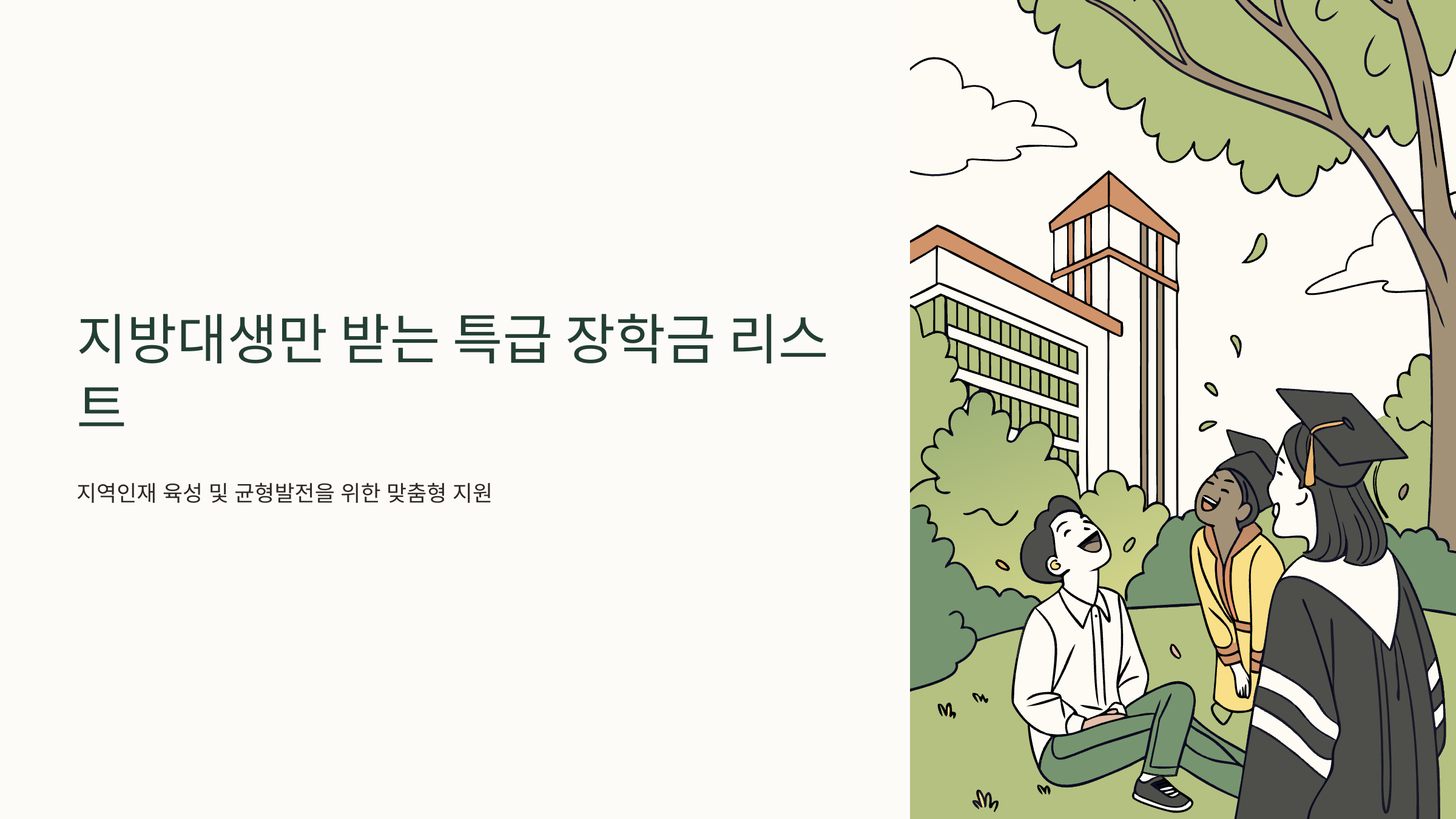 지방대생만 받을 수 있는 장학금