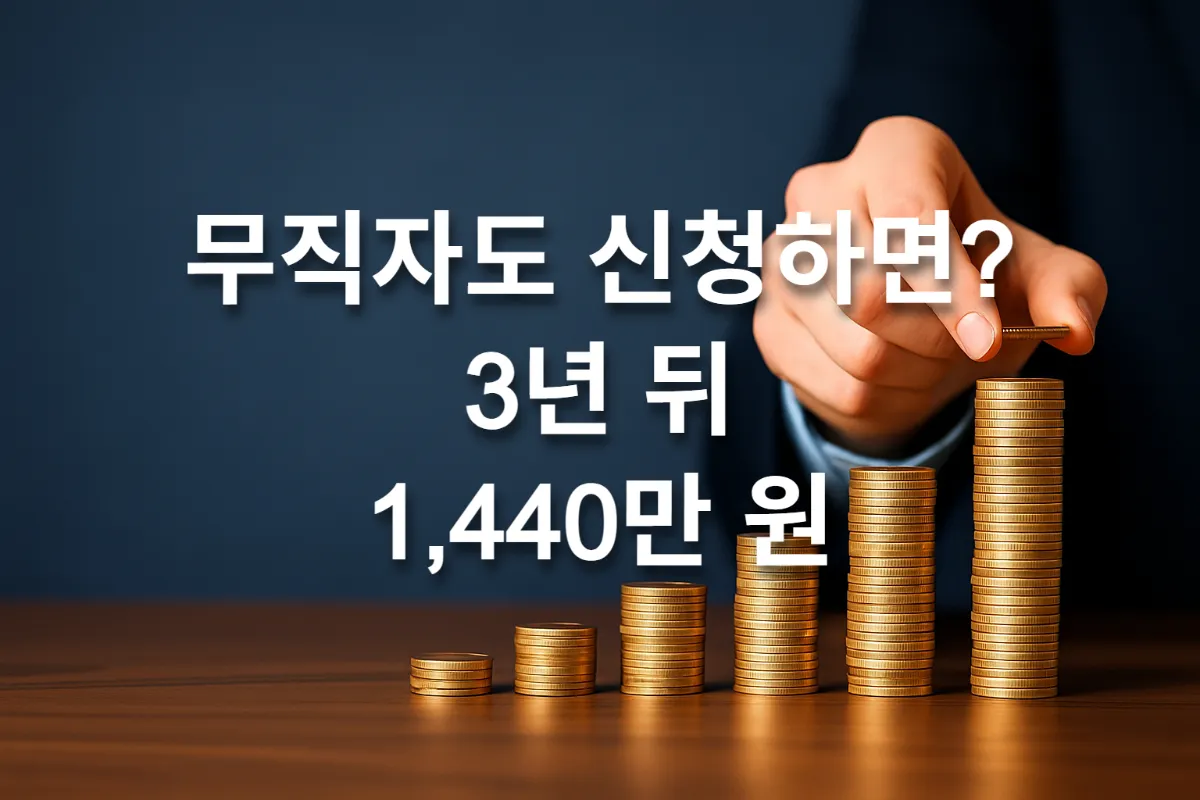 무직자 청년내일저축계좌 3년 후 지원금 썸네일