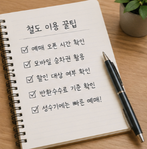 철도 이용 시 알아두면 좋은 팁