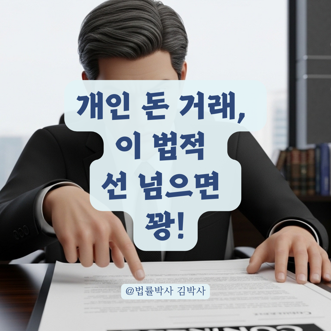 개인 간 금전 거래 계약서 작성 시 반드시 지켜야 할 법적 선은?