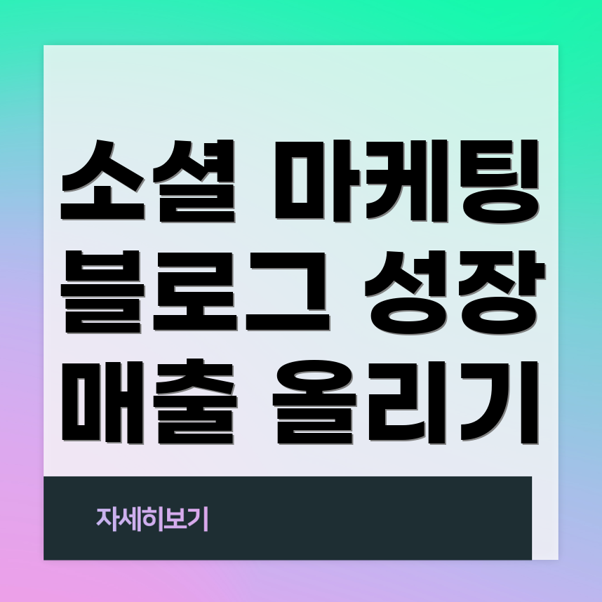 소셜 미디어 마케팅 전략