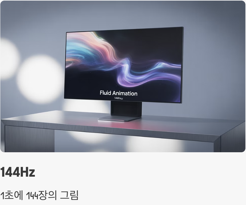 주사율? 1초에 그림을 몇 번 보여주나