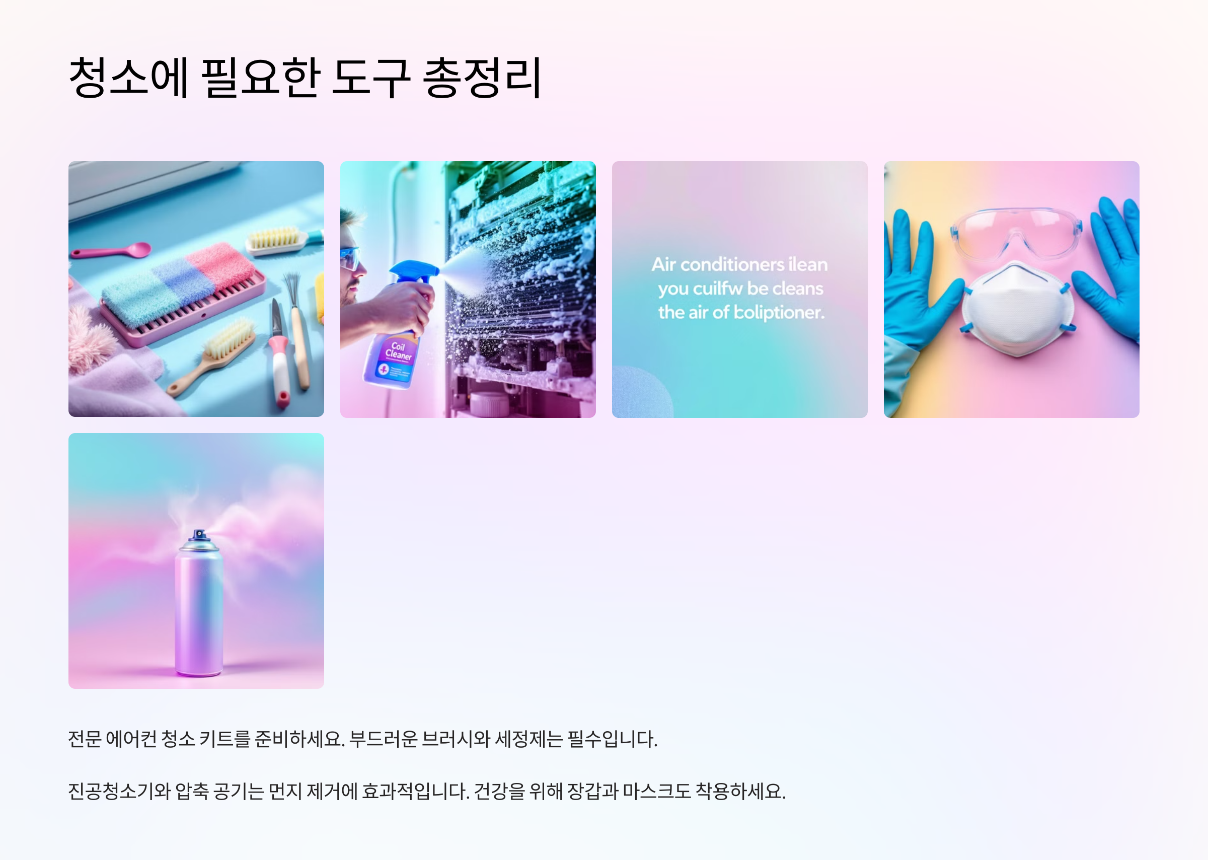 청소에 필요한 도구 총정리