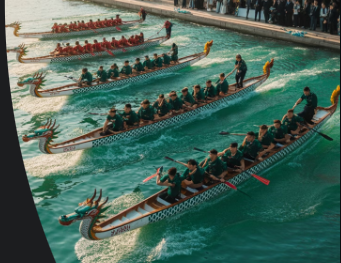 드레곤 보트 시합 출발