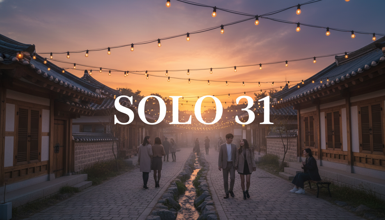 2026년 방송되는 나는솔로 31기 경주 촬영지 로맨틱한 한옥마을 저녁 풍경