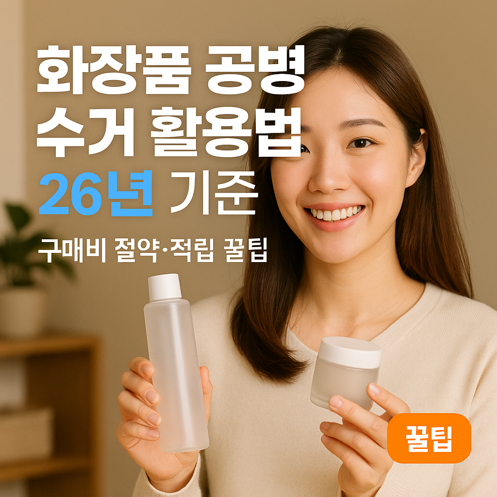 화장품 공병 수거 활용법 26년 기준 | 구매비 절약·적립 꿀팁