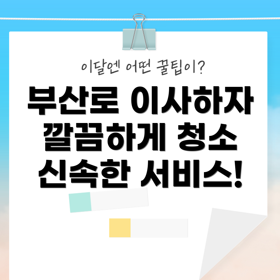 부산 이사 업체 견적 비교