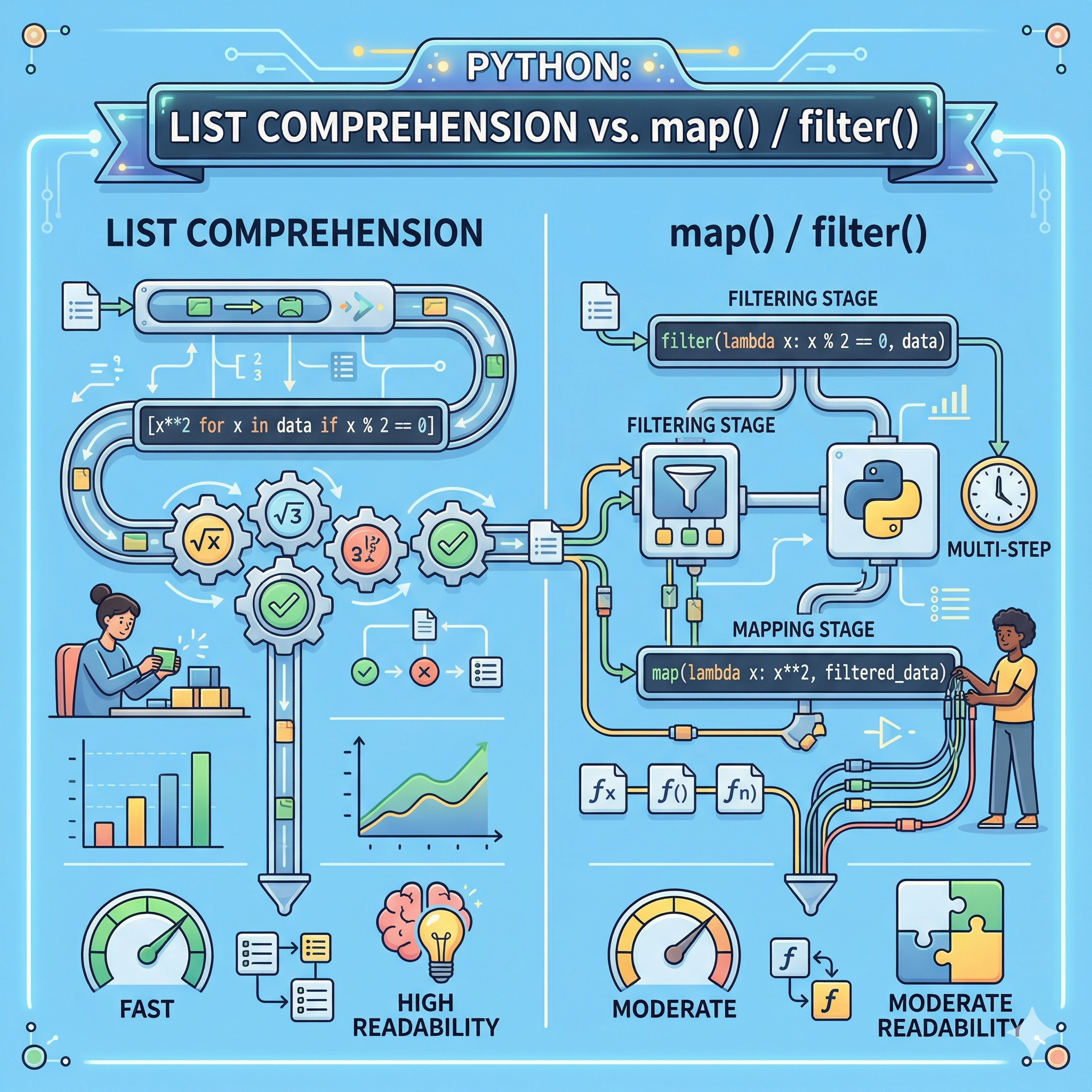 리스트 컴프리헨션과 map/filter의 성능 차이