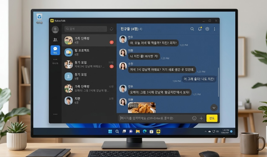 카카오톡 PC 글자 확대 방법 총정리! 눈 편하게 보는 설정