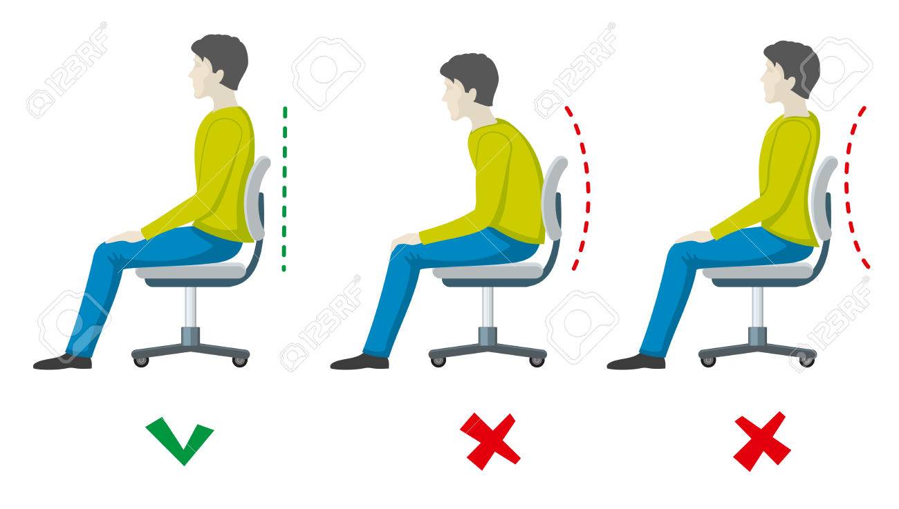 디스크를 악화시키는 자세에 대해 설명