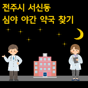 전주시 서신동 심야 야간 약국 찾기