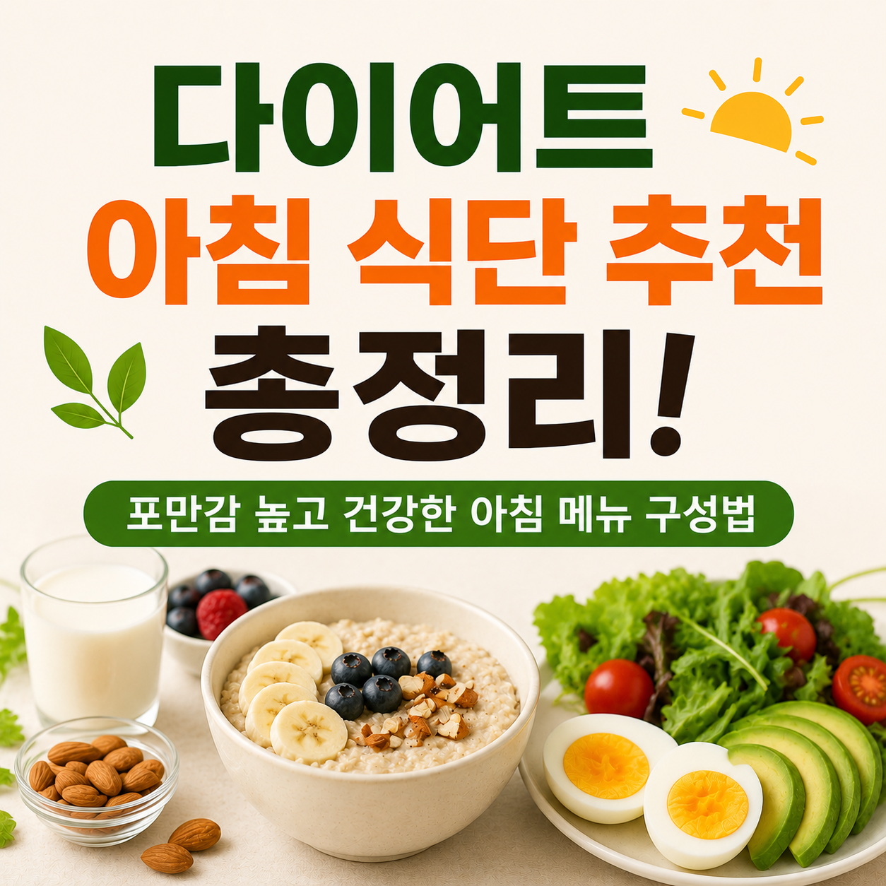 다이어트 아침 식단 추천