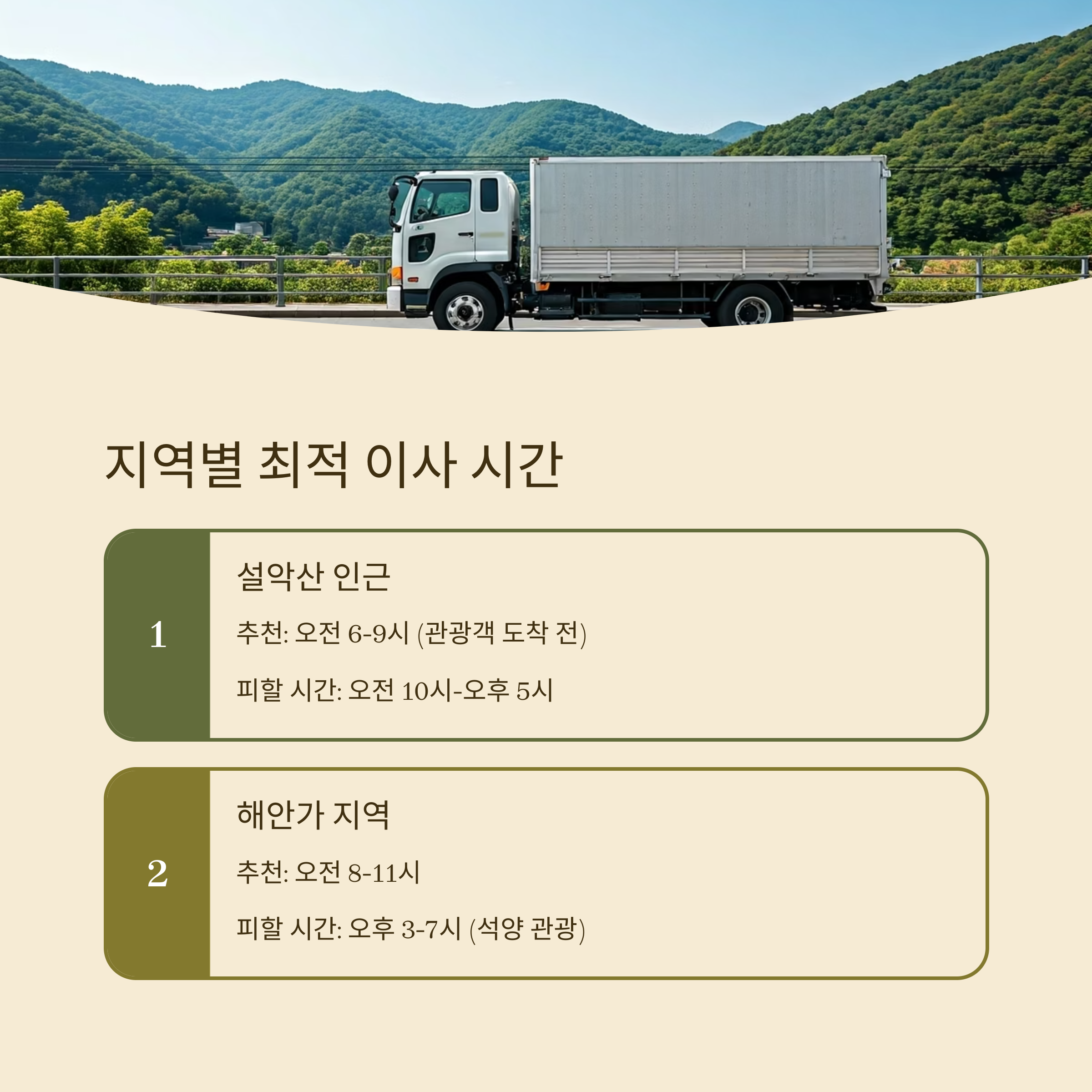 고성 이삿짐센터 지역별 이사