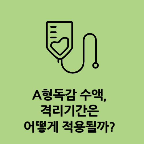 A형독감 수액, 격리기간은 어떻게 적용될까