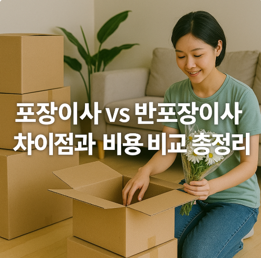 포장이사 vs 반포장이사 차이점과 비용 비교 총정리