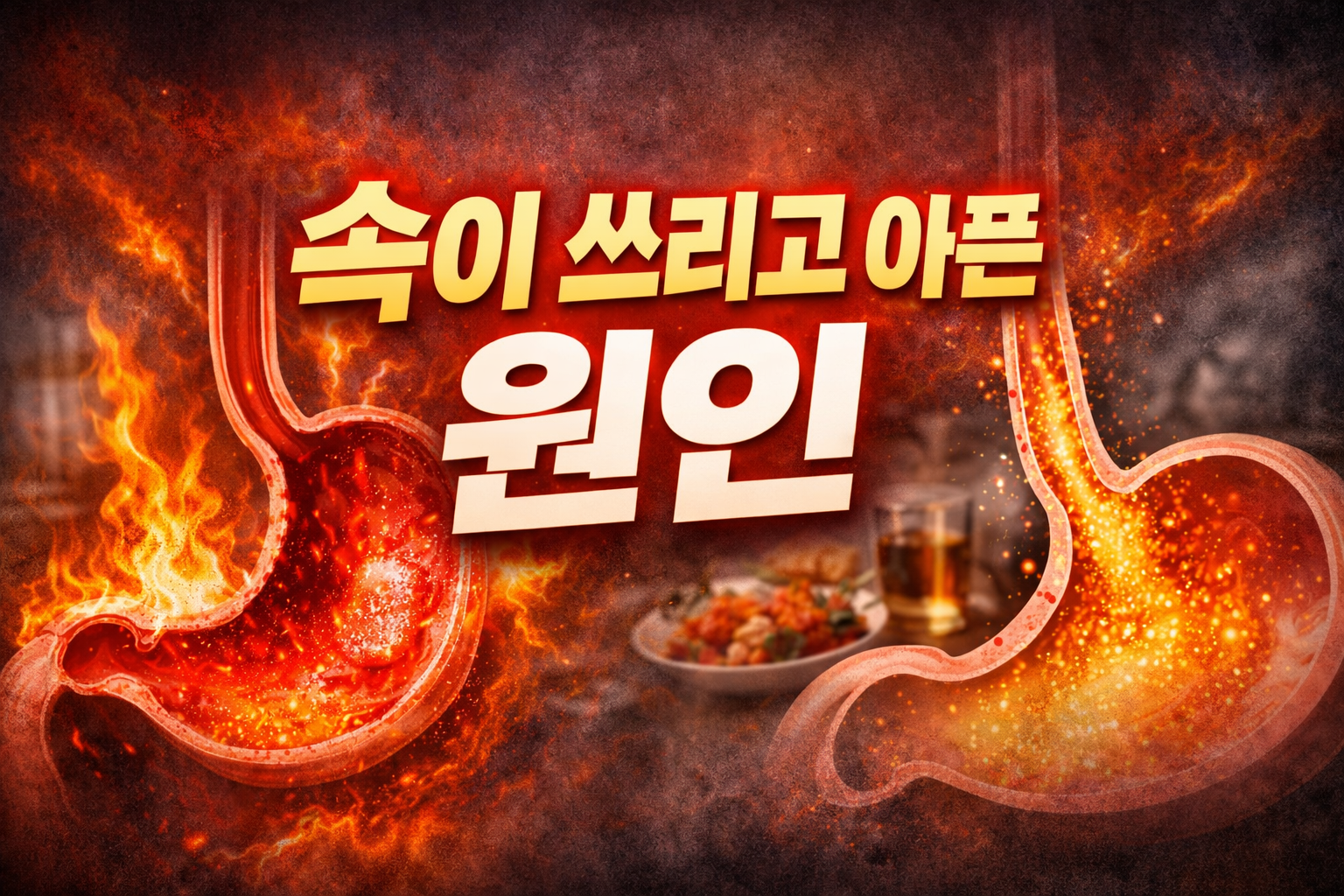 속이 쓰리고 아픈 원인