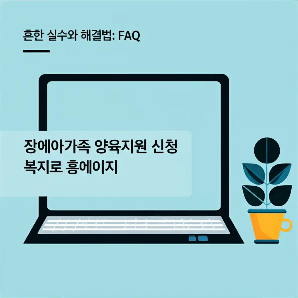 장애아가족 양육지원 신청 시 흔히 하는 실수와 해결책을 보여주는 이미지