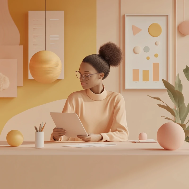 사회초년생이 2025년 연금 ETF 및 미국 S&P500 투자전략을 오피스 환경에서 점검하는 모습으로, 연금계좌 ETF, 장기 투자, 저비용, 포트폴리오 다각화 관련 검색 의도에 최적화