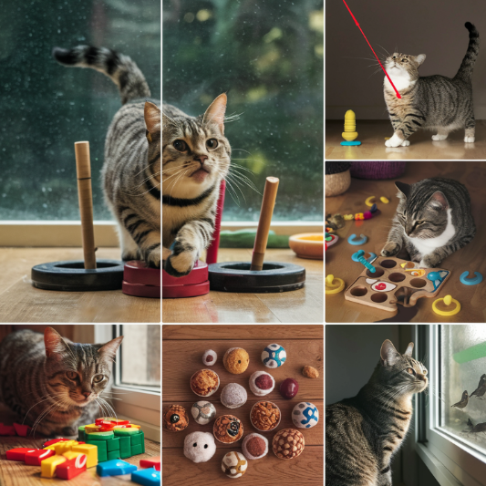 장마철 고양이 운동 및 놀이