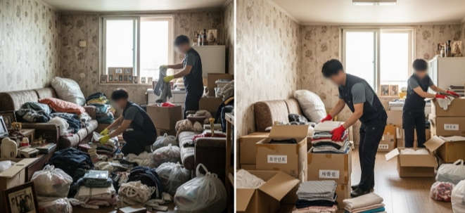 장성 고독사청소중