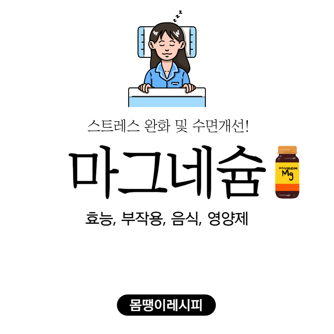 마그네슘 효능 부작용 부족 현상 음식 영양제 완벽 정리