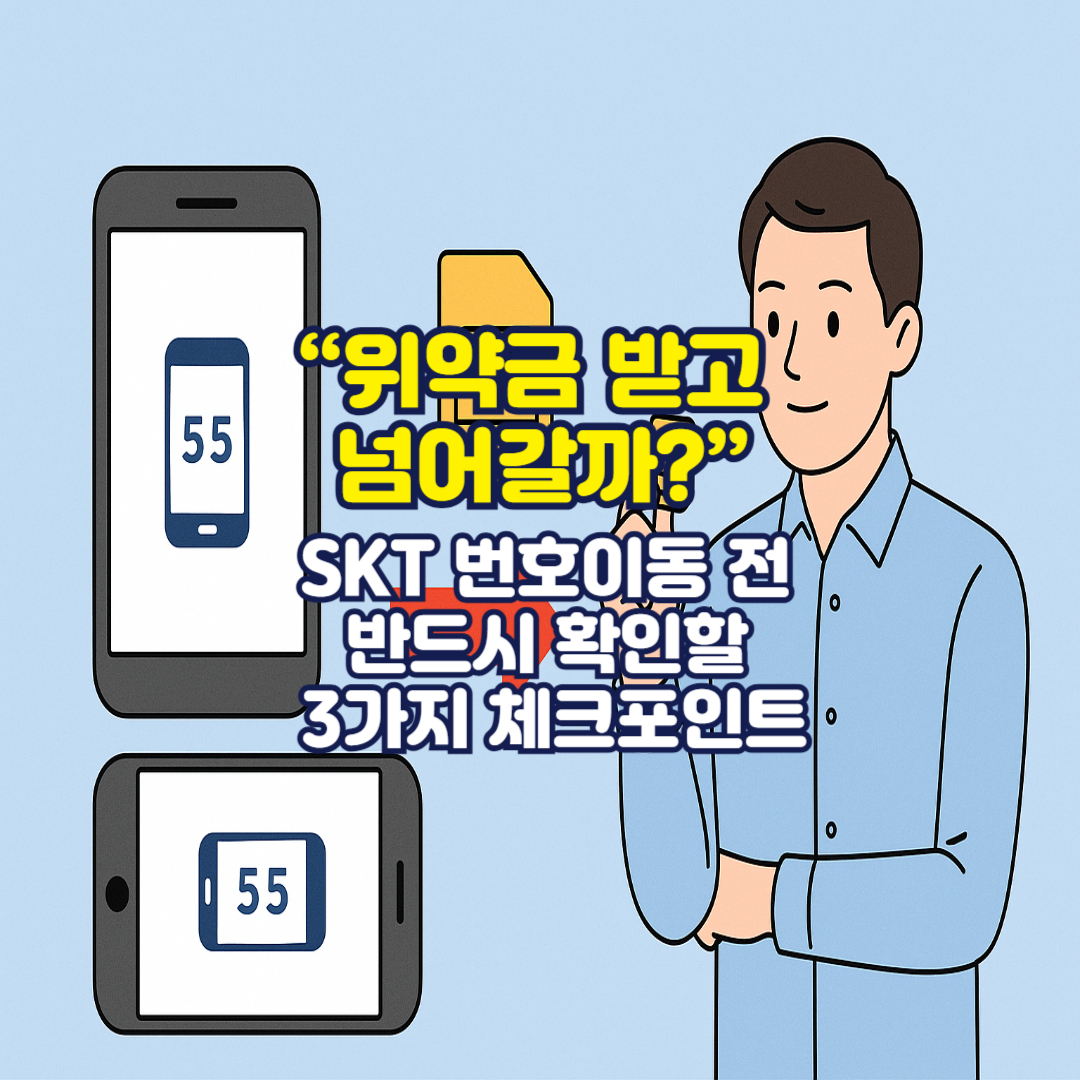 “위약금 받고 넘어갈까?” SKT 번호이동 전 반드시 확인할 3가지 체크포인트