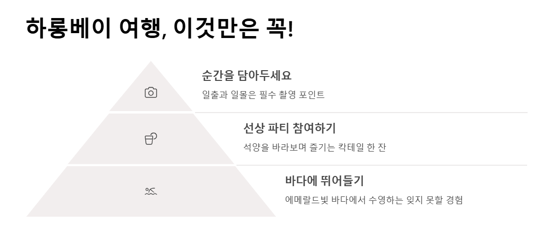 하롱베이 1박 2일 크루즈 여행 가이드