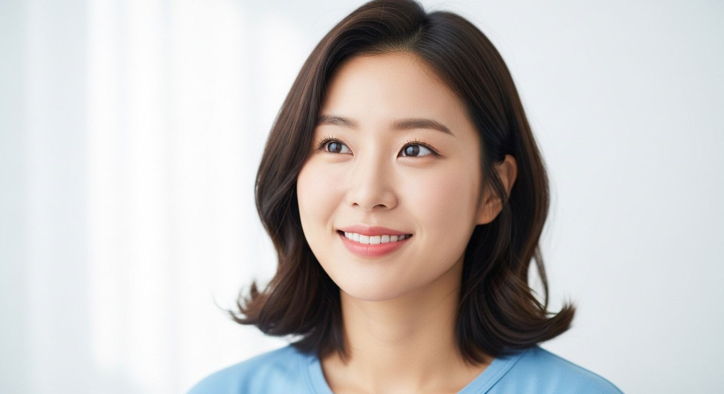 피부가 건강한 젊은 여성