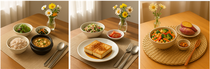 저녁 식단 3가지