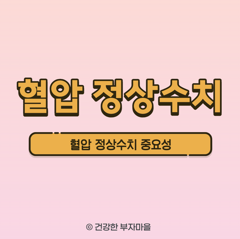 혈압 정상수치