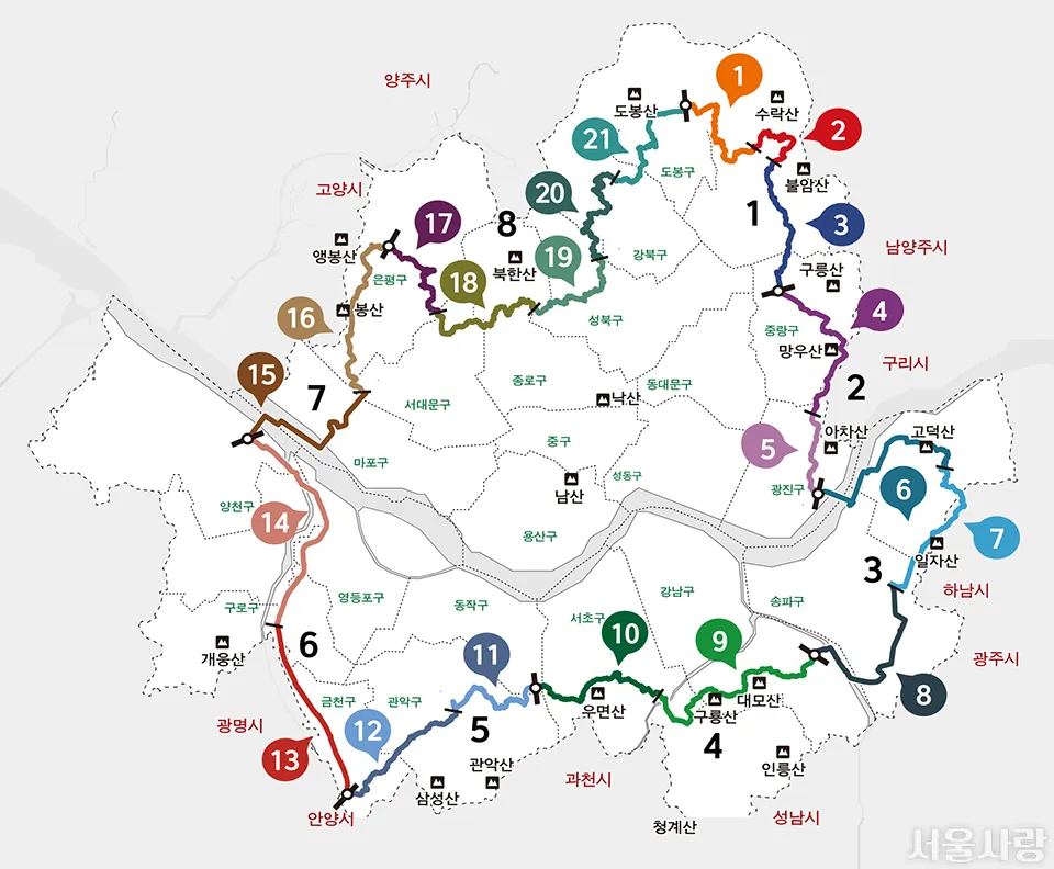 서울 둘레길 지도 3시간 미만 초급자 추천 코스 맛집 주차 총정리 1탄_5