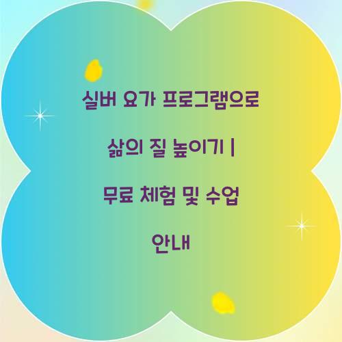 실버 요가 프로그램