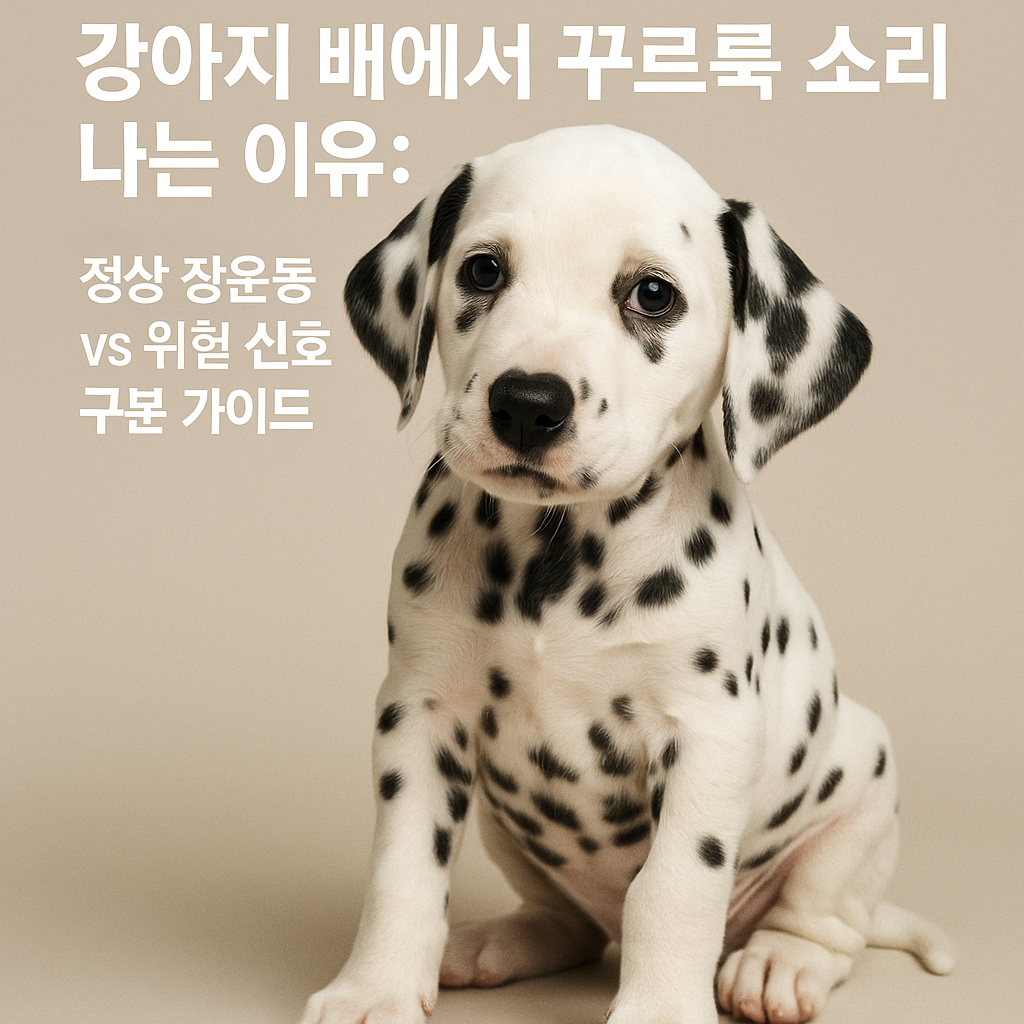 강아지 배에서 꾸르륵 소리나는 이유, 실사형 이미지