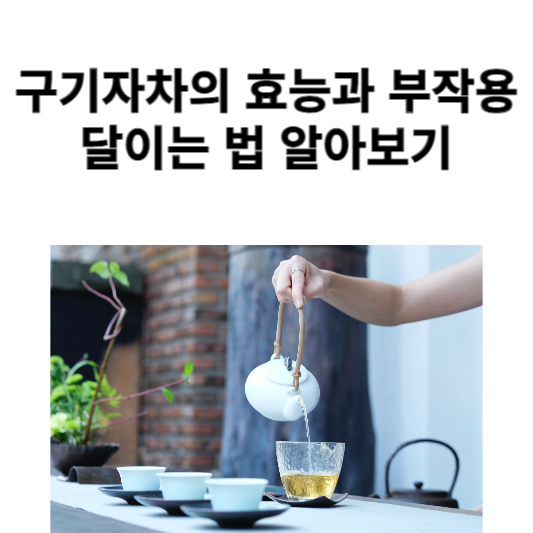 구기자차의 효능과 부작용&#44; 달이는 법