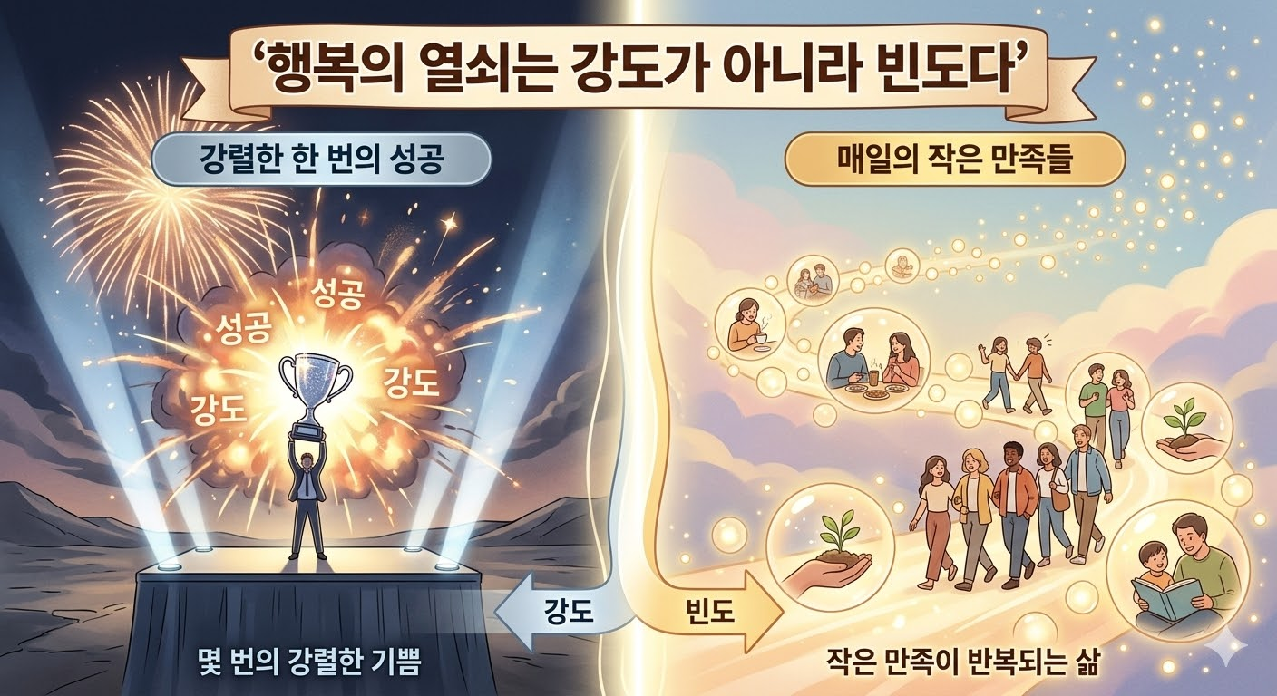 행복의 열쇠는 강도가 아니라 빈도다