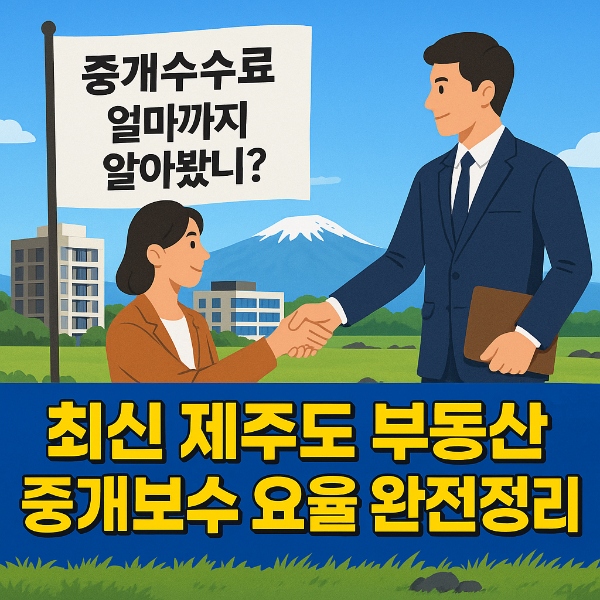 제주도 부동산 중개보수 요율표 썸네일 이미지입니다.