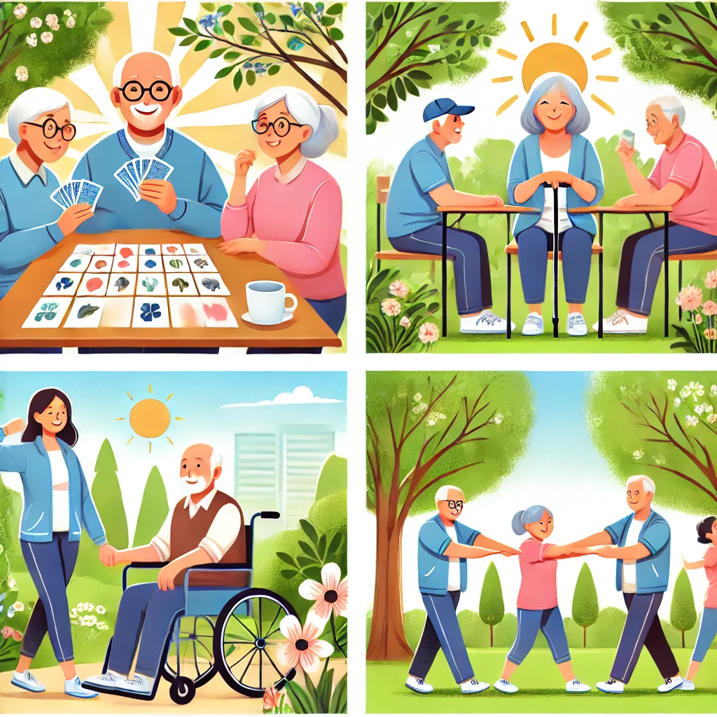 치매예방활동을 하는 모습