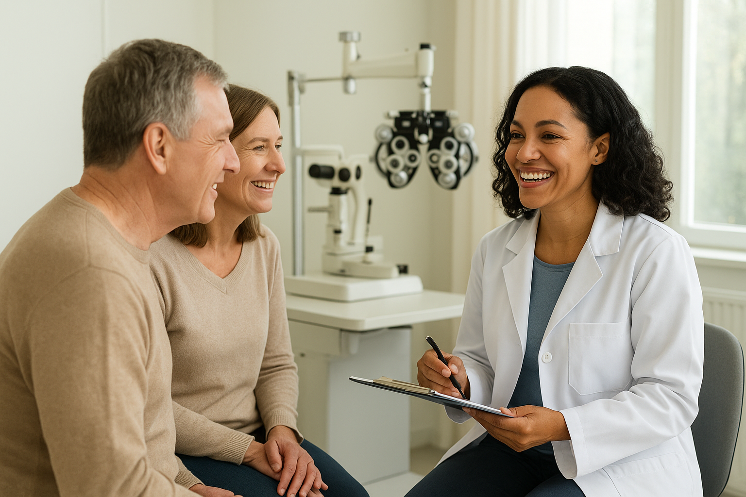 눈 건강 검진하는 이미지