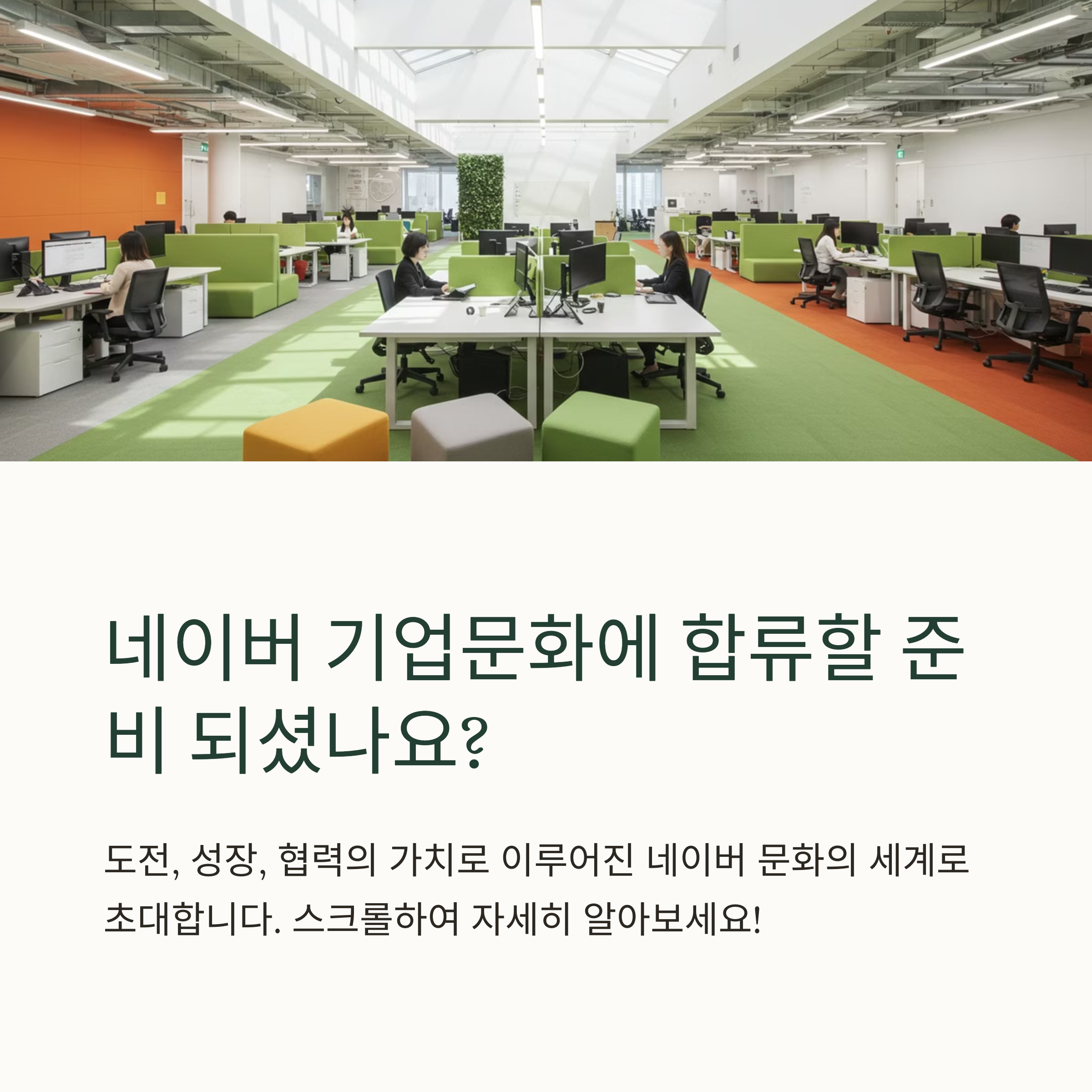 네이버 기업문화 적합도 검사 내용 목적 대비 방법