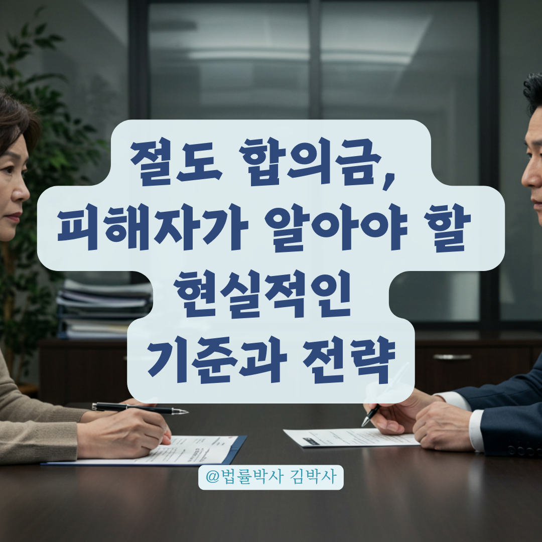 경찰 조사까지 간 절도 사건, 합의금 얼마가 적당할까? 피해자 대응 가이드 정리.