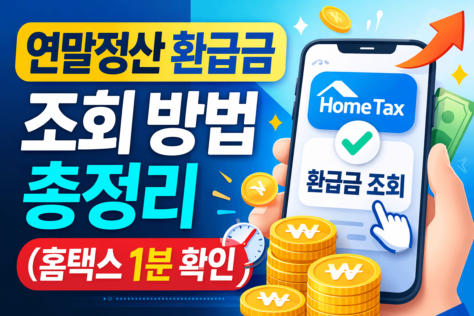 연말정산 환급금 조회 방법 총정리 (홈택스 1분 확인)