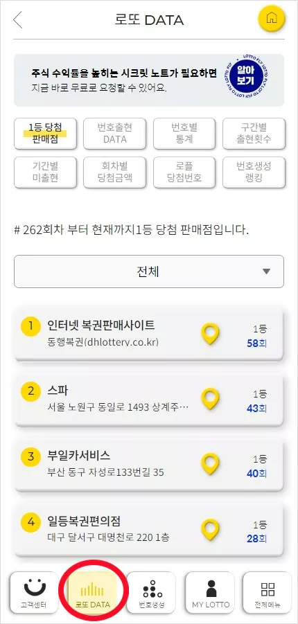 로또 데이타