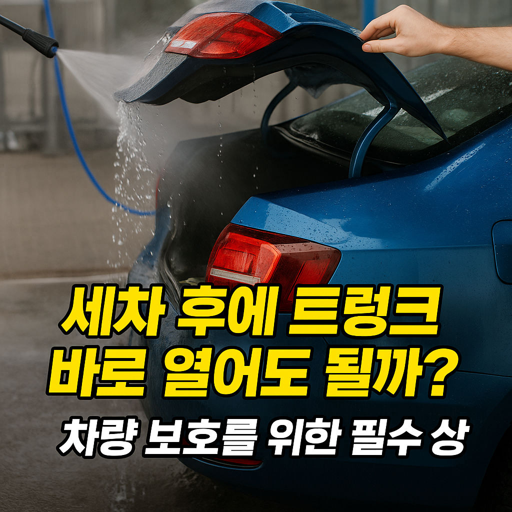 세차 후에 트렁크 바로 열어도 될까?