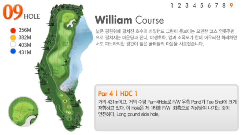 보라 컨트리클럽 윌리엄코스 공략도 09