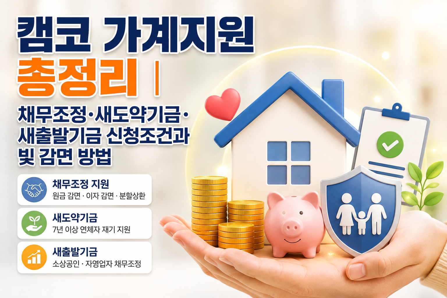 캠코 가계지원 총정리｜채무조정&middot;새도약기금&middot;새출발기금 신청조건과 빚 감면 방법 관련 사진