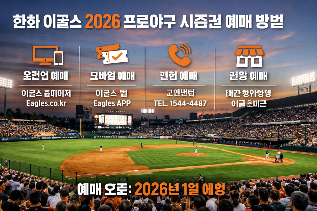 한화 이글스 2026 시즌권 예매, 이것만 알면 끝