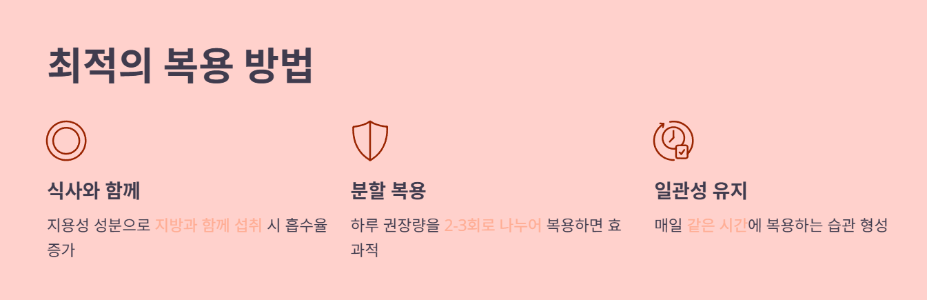 코큐텐 복용법 및 함량