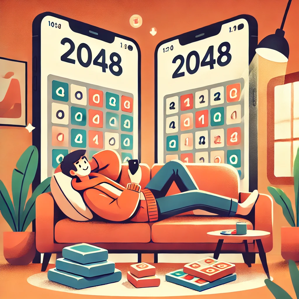 휴대폰 앱 으로 모바일 게임을 즐기는 사람의 모습_image generated by DallE